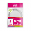 Šķīvis cukurniedru šķiedras 22cm balts (6/gb 0.105kg)