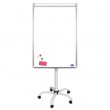 Tāfele 100x70cm magnētiska balta ar riteņiem Forofis 
