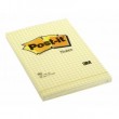 Līmlapiņas Post-it 102x152mm 100lp rūtiņu dzeltenas